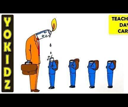 TEACHERS DAY CARD DRAWING EASY