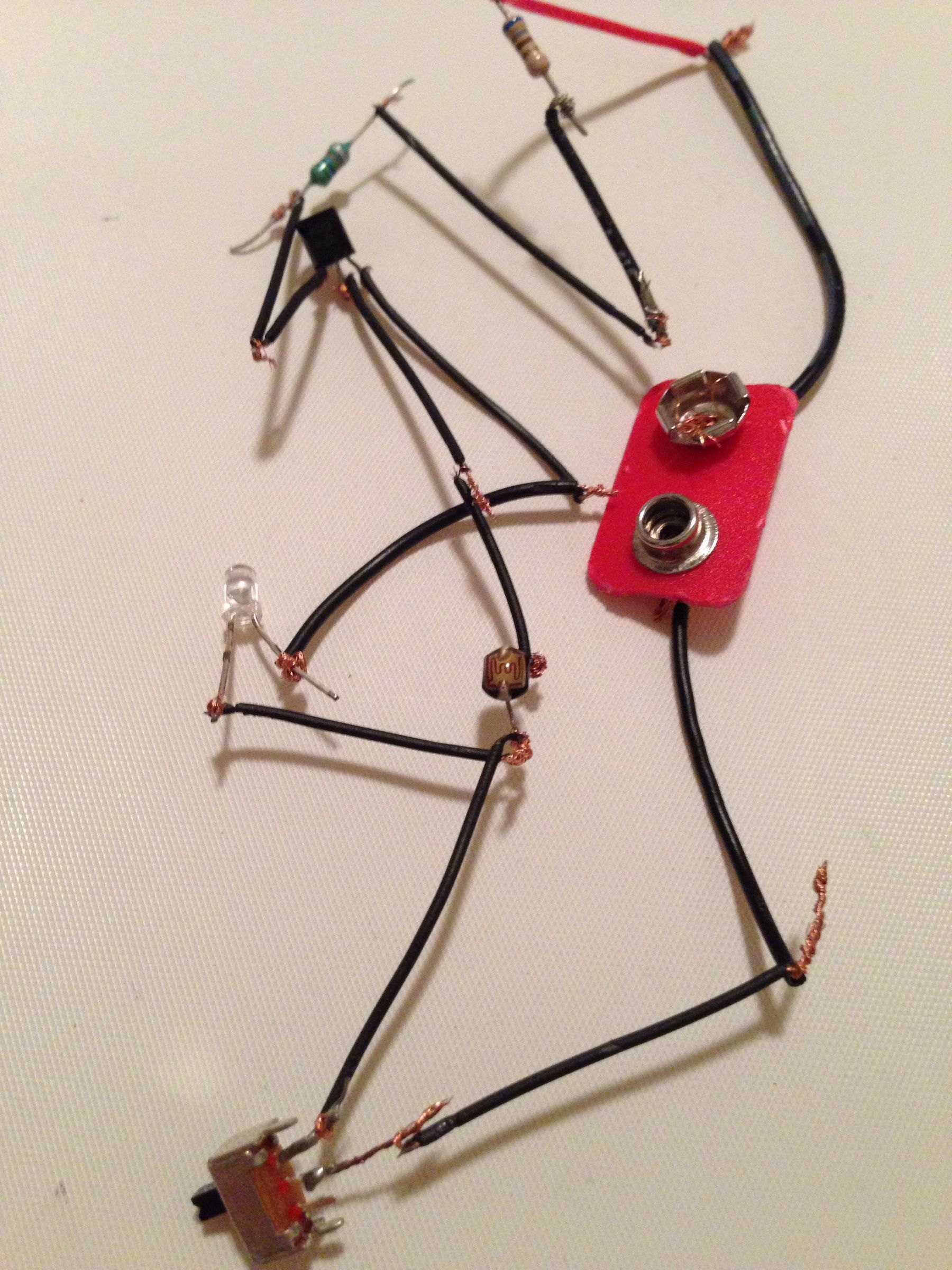 Dark Sensor (no Breadboard or Solder)