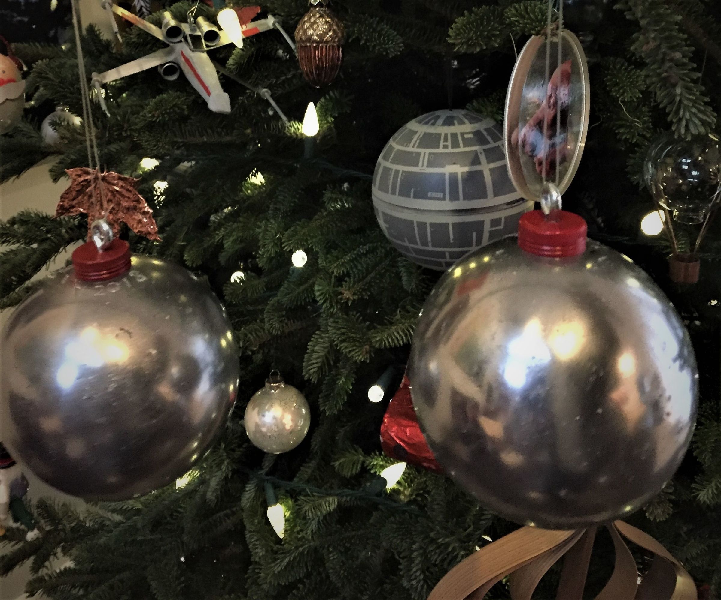 Polished Aluminum Bauble Ornaments From Tin Foil