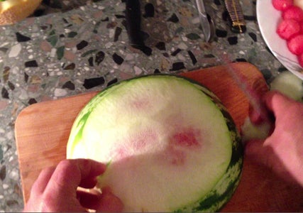 Peel Away the Green Part of the Watermelon Rind