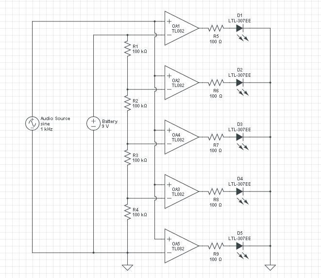LED Comparator Display Audio Volume Level Instructables