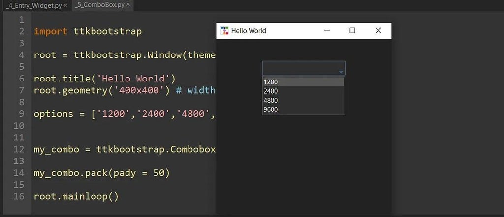 Python Tkinter Combobox Tkinter Combobox | How Tkinter Combobox Works?