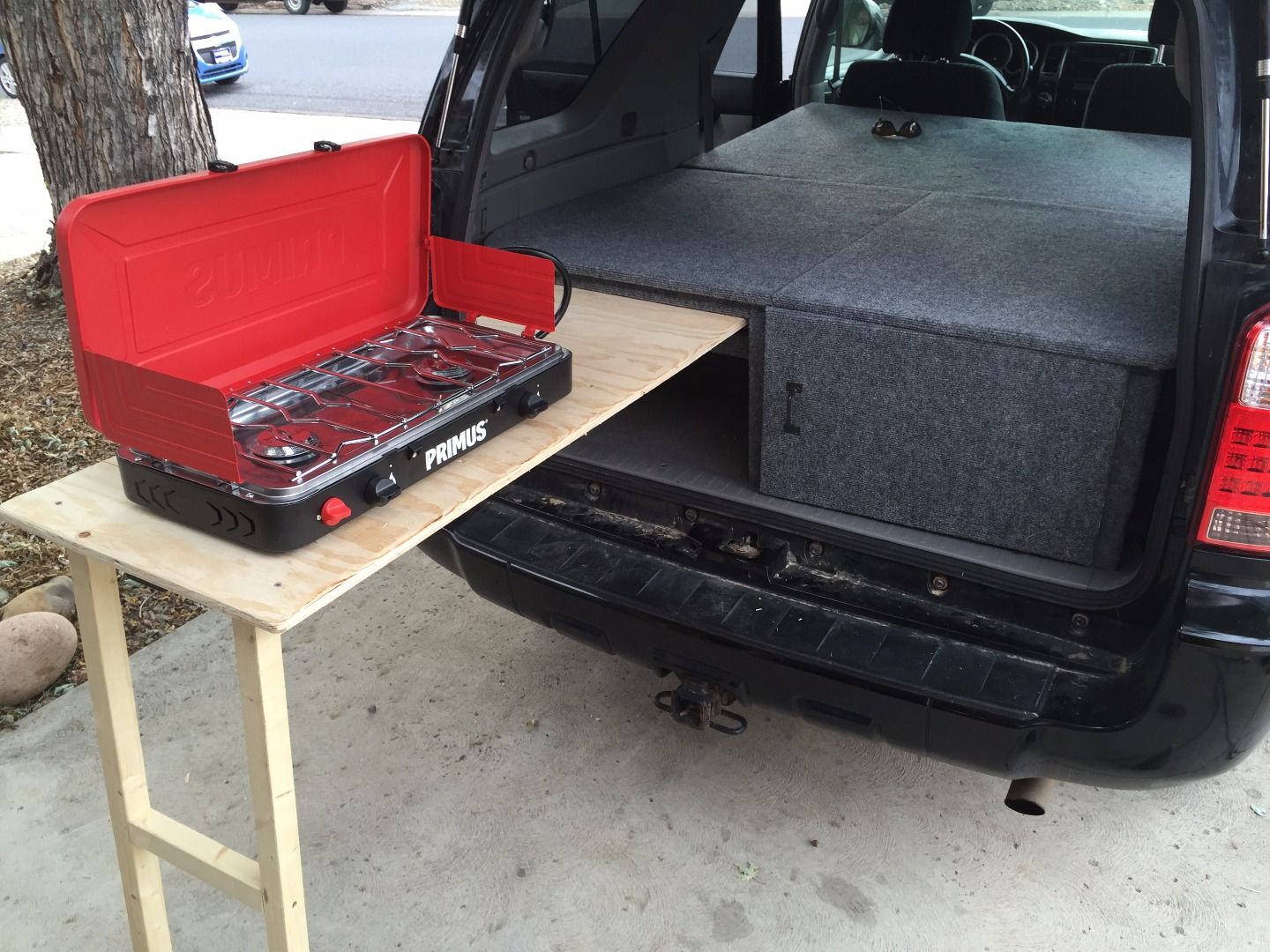 Toyota 4Runner Camper Sleeper Conversion With Table 4 Steps