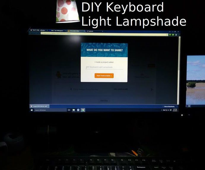 DIY Keyboard Light Lampshade