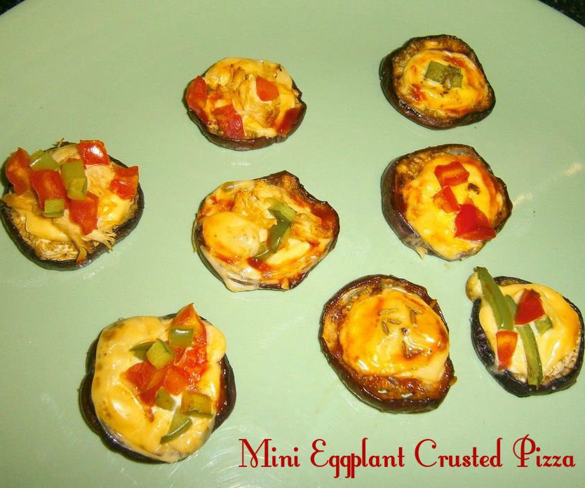 Mini Eggplant Crusted Pizza 