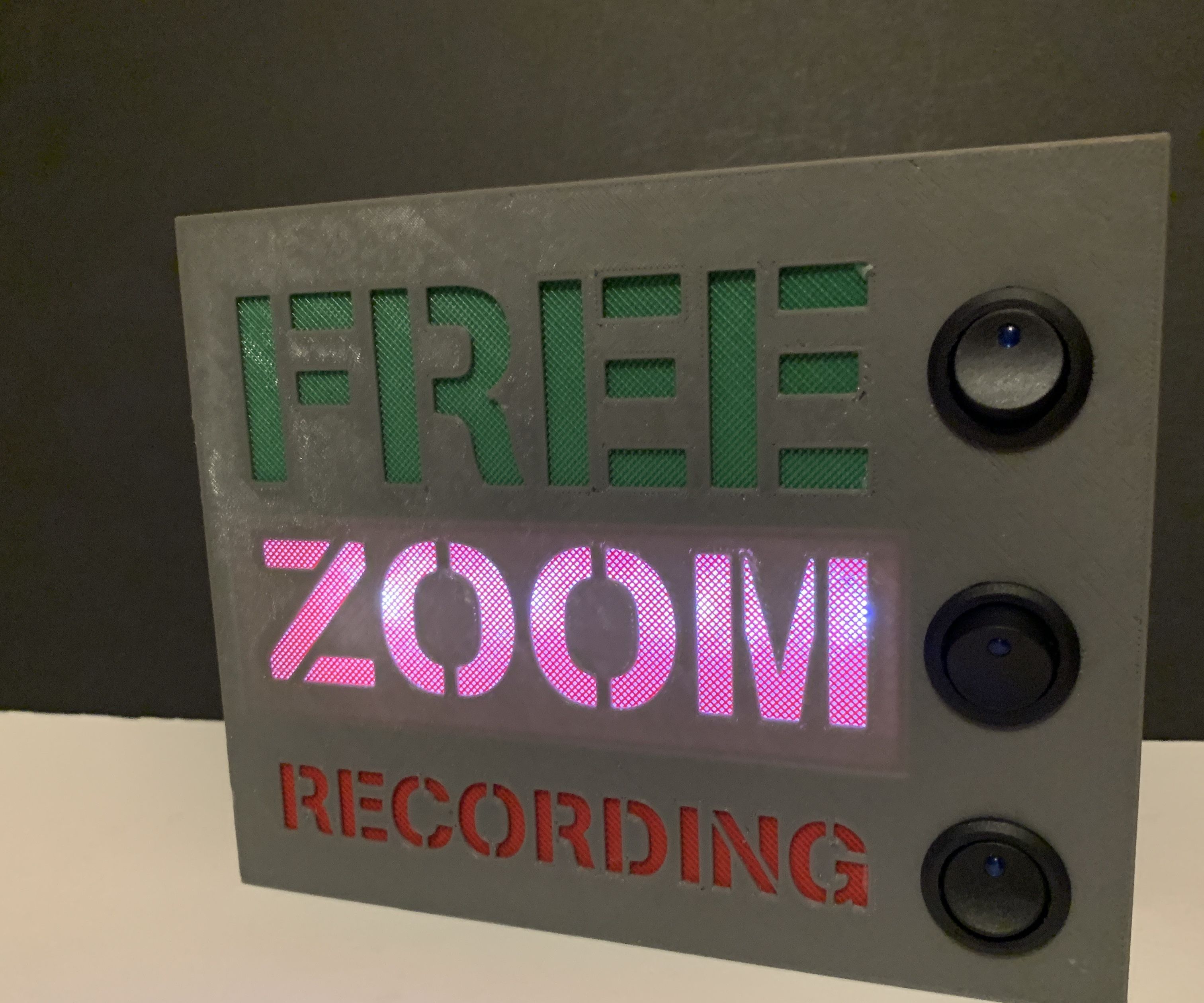 Working From Home Light Up Room Sign