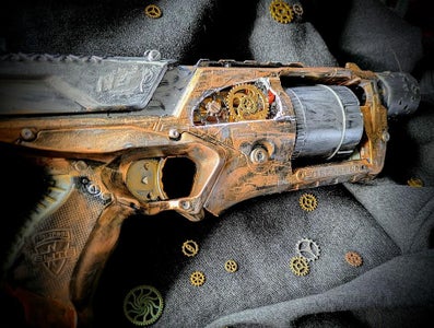 How to Steampunk a Nerf Elite Strongarm (Including How to Make a Gun Holder for It)