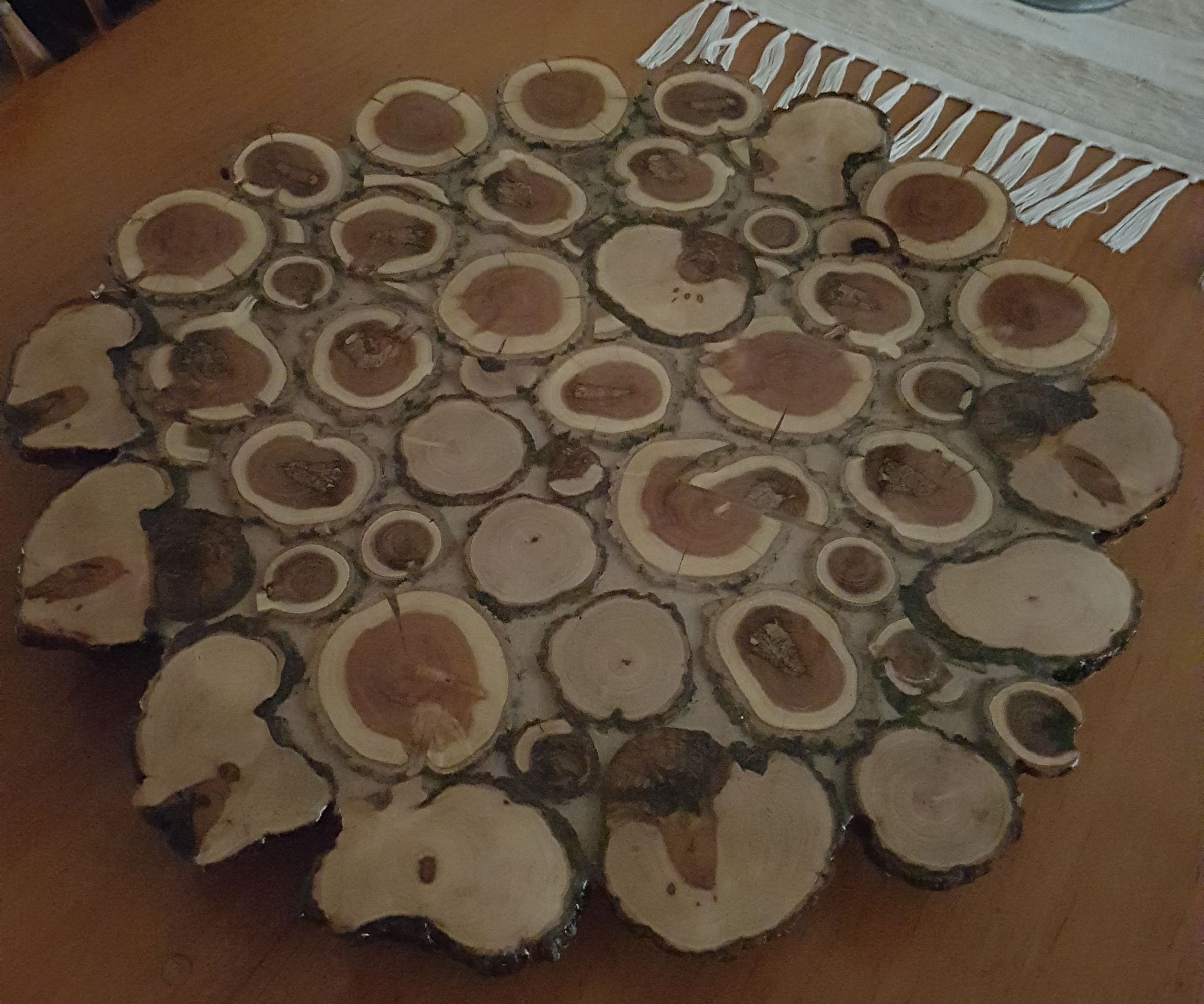 Wooden Log Cake and Cheese Platter
