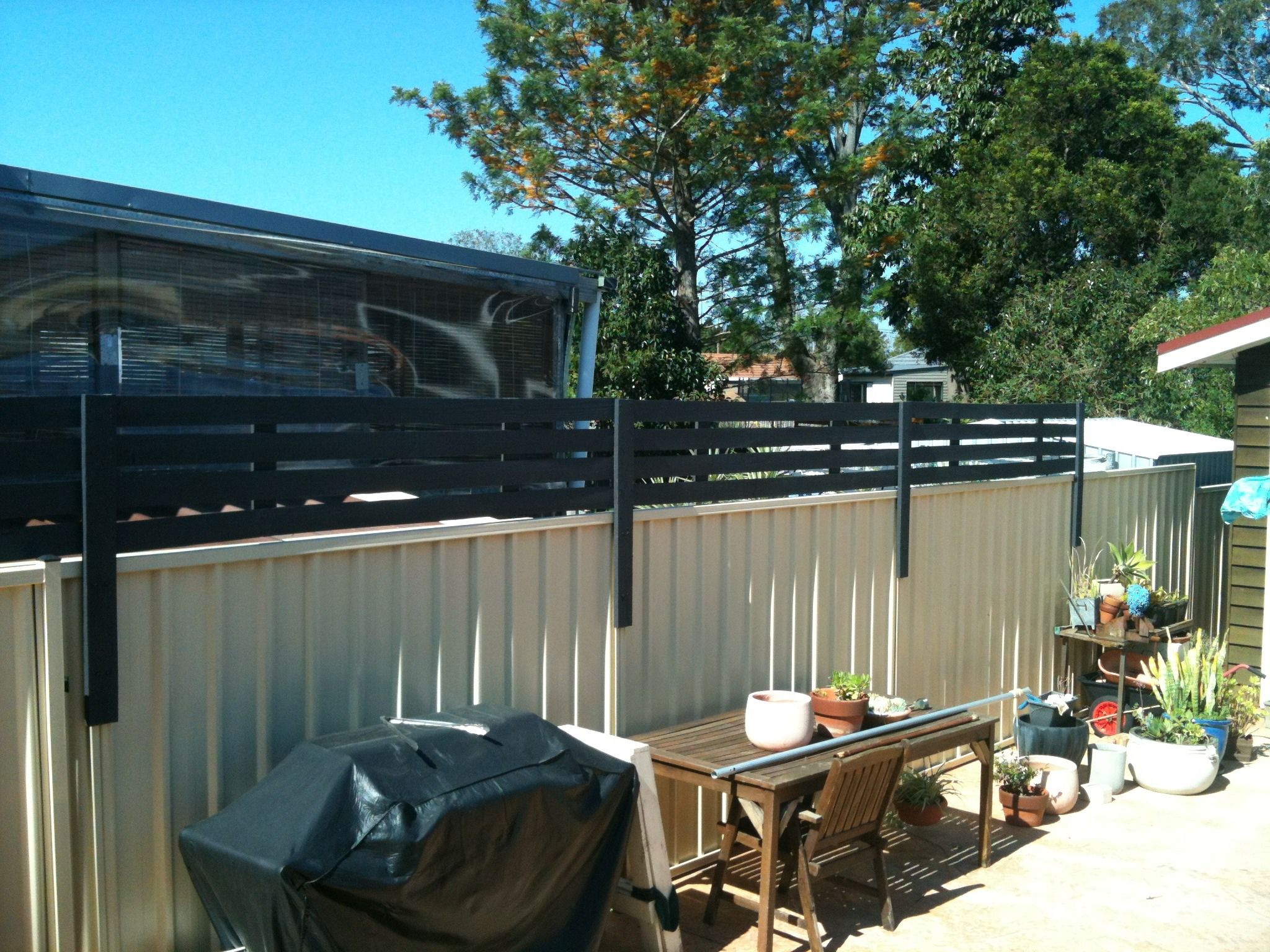 Wood Privacy Screen to Attach to Colourbond Fence