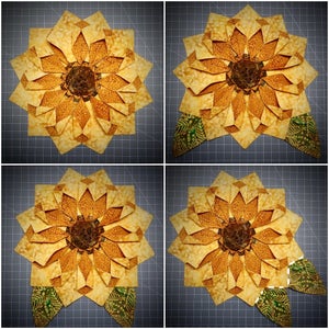 Sunflower Center and Leaves