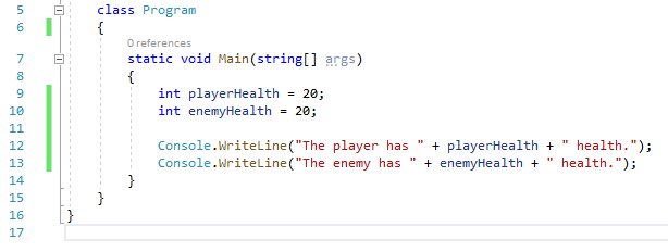 Displaying Player and Enemy Health