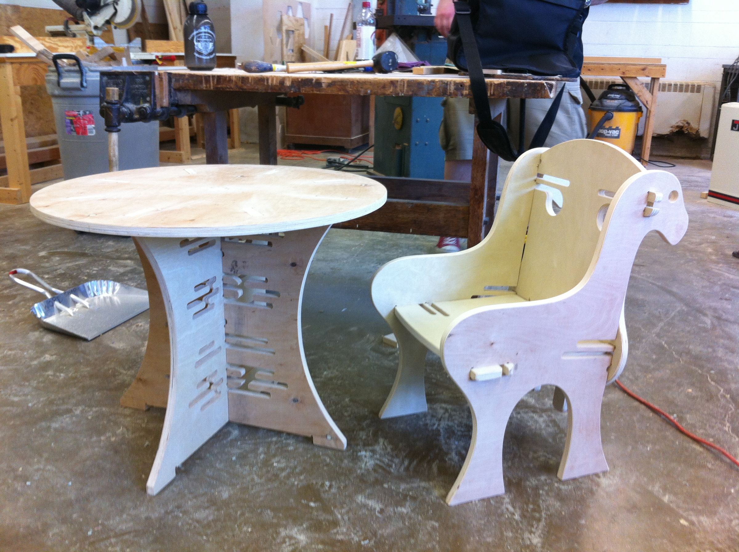 Wood Table and Chair With Joints Only Instructables