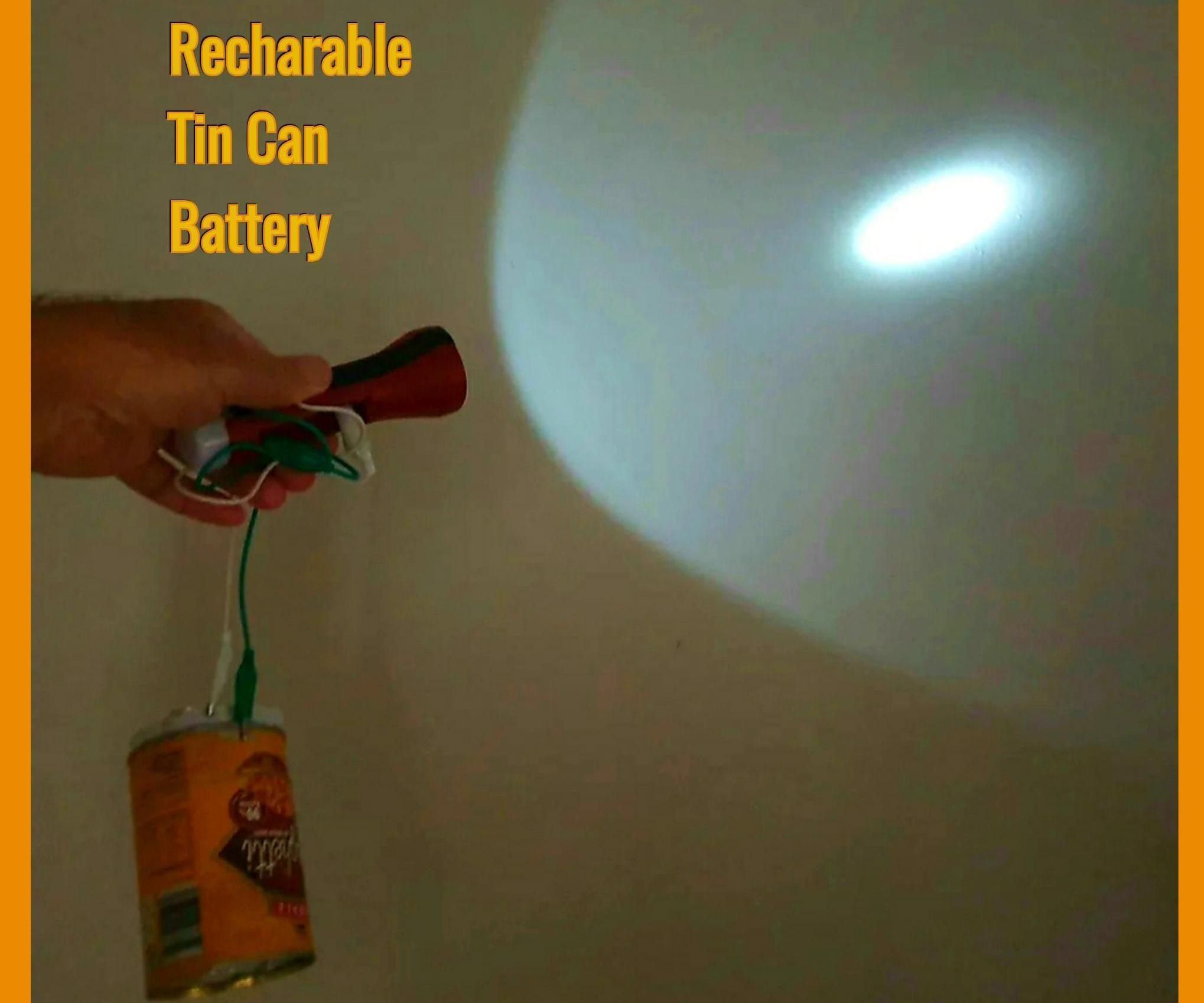Recharable Tin Can Battery