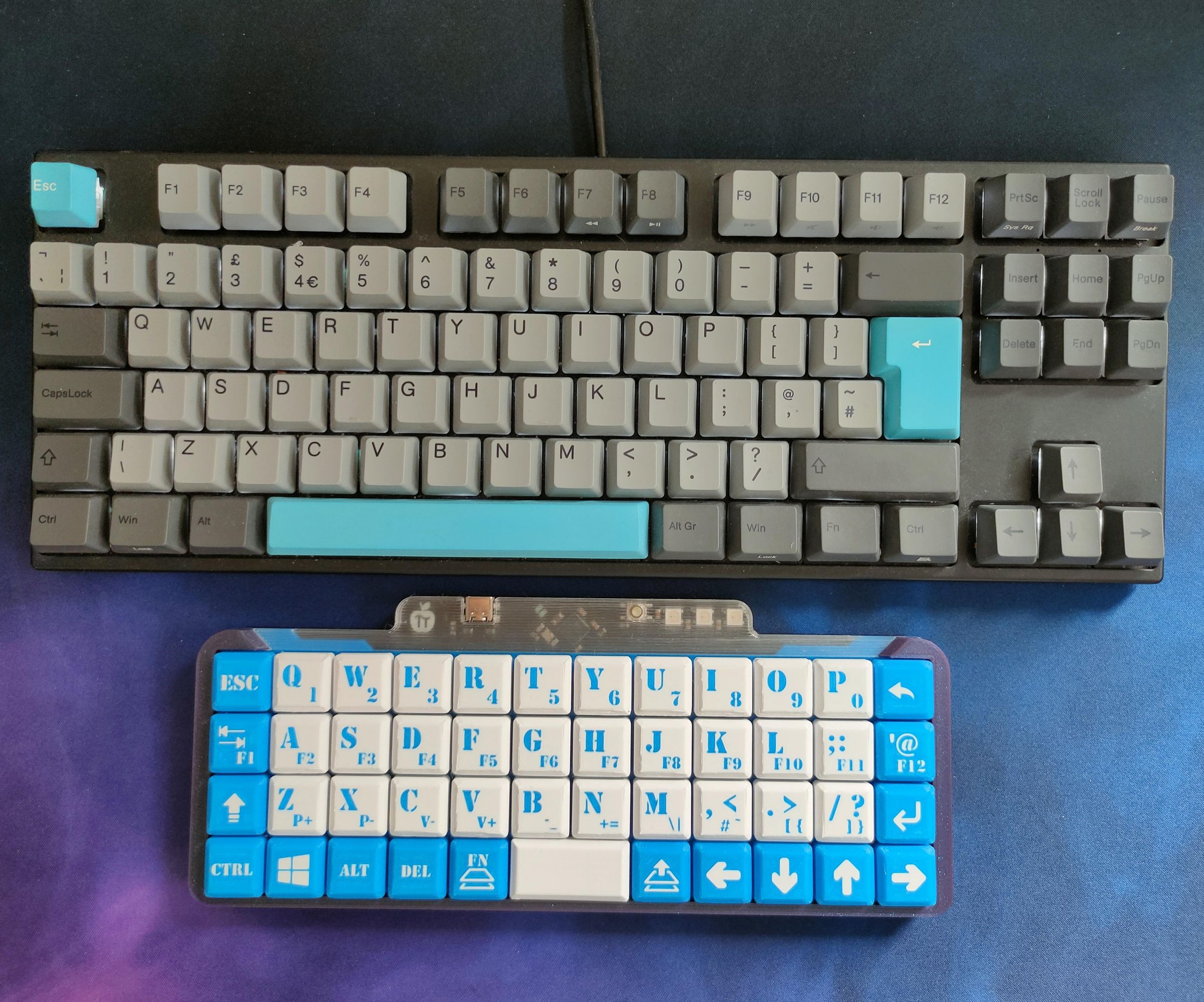 Micro Planck - 3D Printable Low-profile Ortholinear Mechanical Keyboard