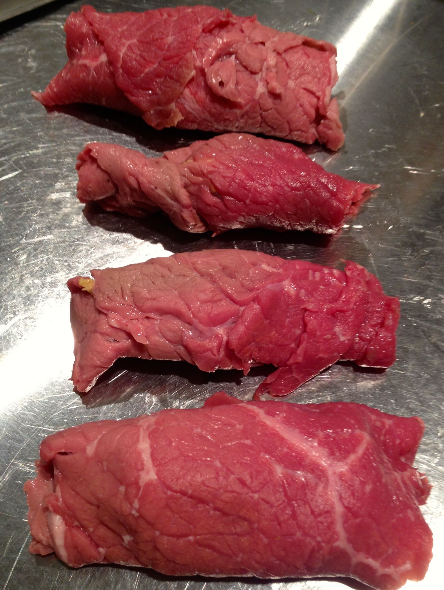 Braciole....stuffed Flank Steak in a Creme/tomato Sauce 4 Steps (with