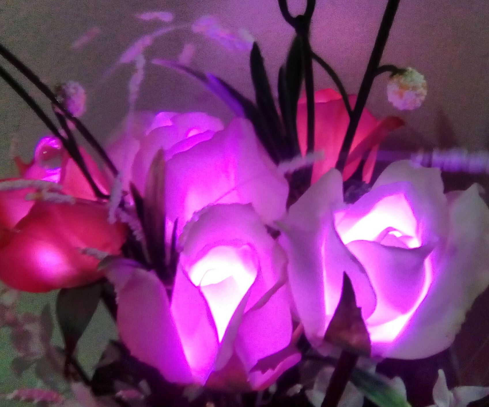 LED Rose Bouquet-Powered by a 5 Volt Portable Phone Charger