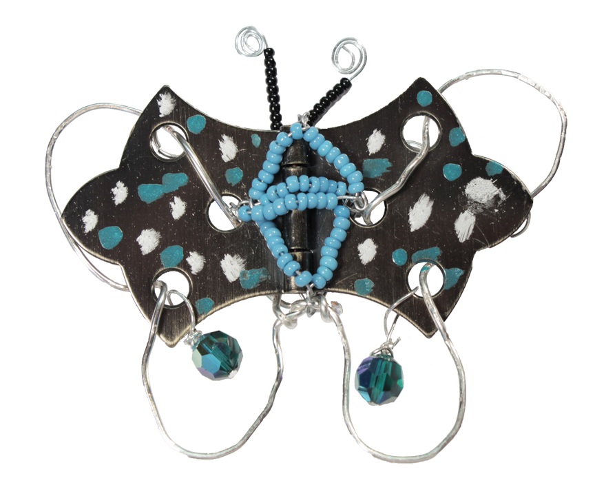 “Hardware Store Jewelry” Wire Wrapped Hinge Butterfly Pendant Tutorial