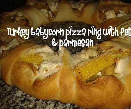 Turkey Babycorn Pizza Ring With Feta & Parmesan Recipe