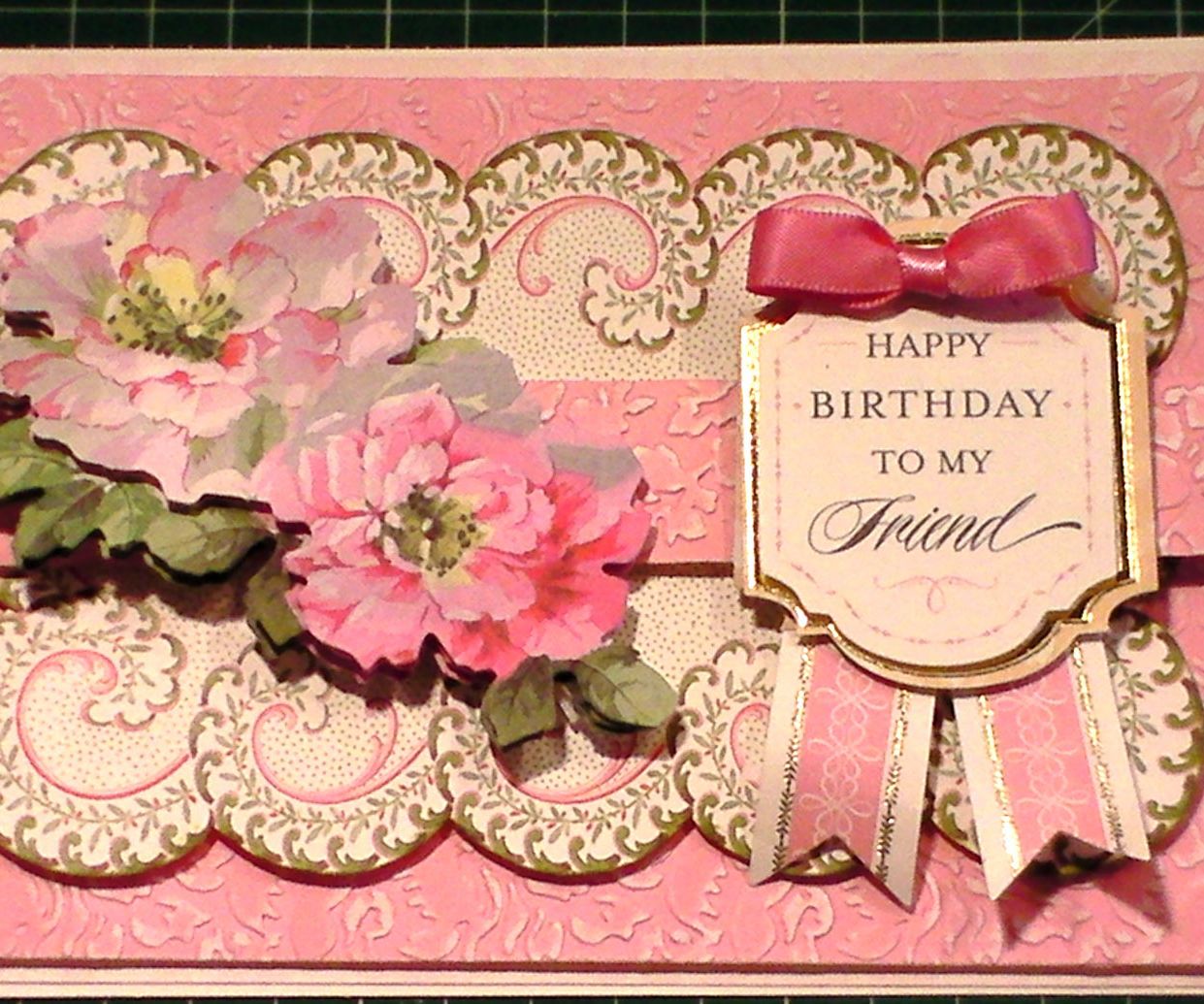 How to Make a Traditional Pretty Pink Floral Card 