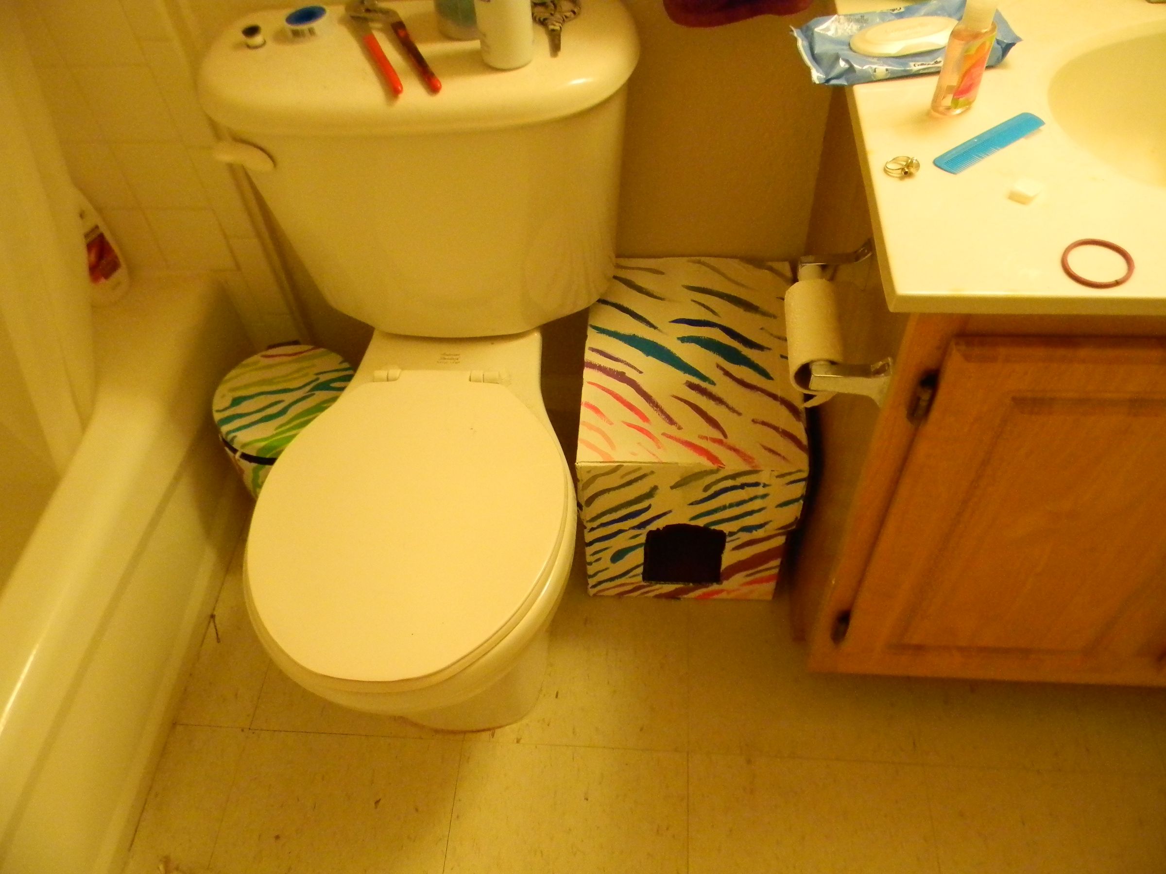 Designer Covered Kitten Litter Box 5 Steps Instructables