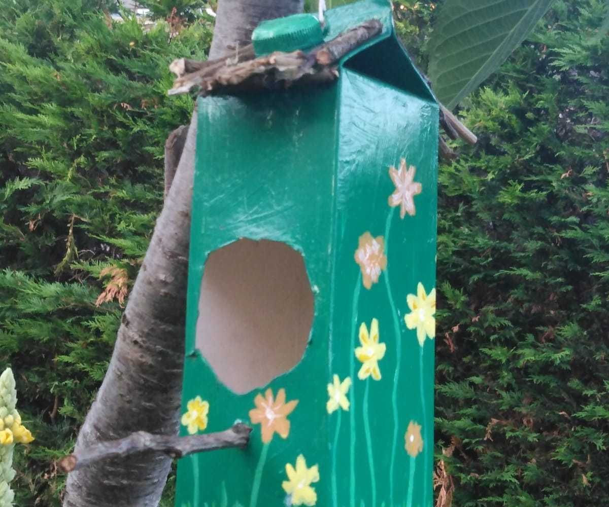 Bird House From an Orange Juice Bottle