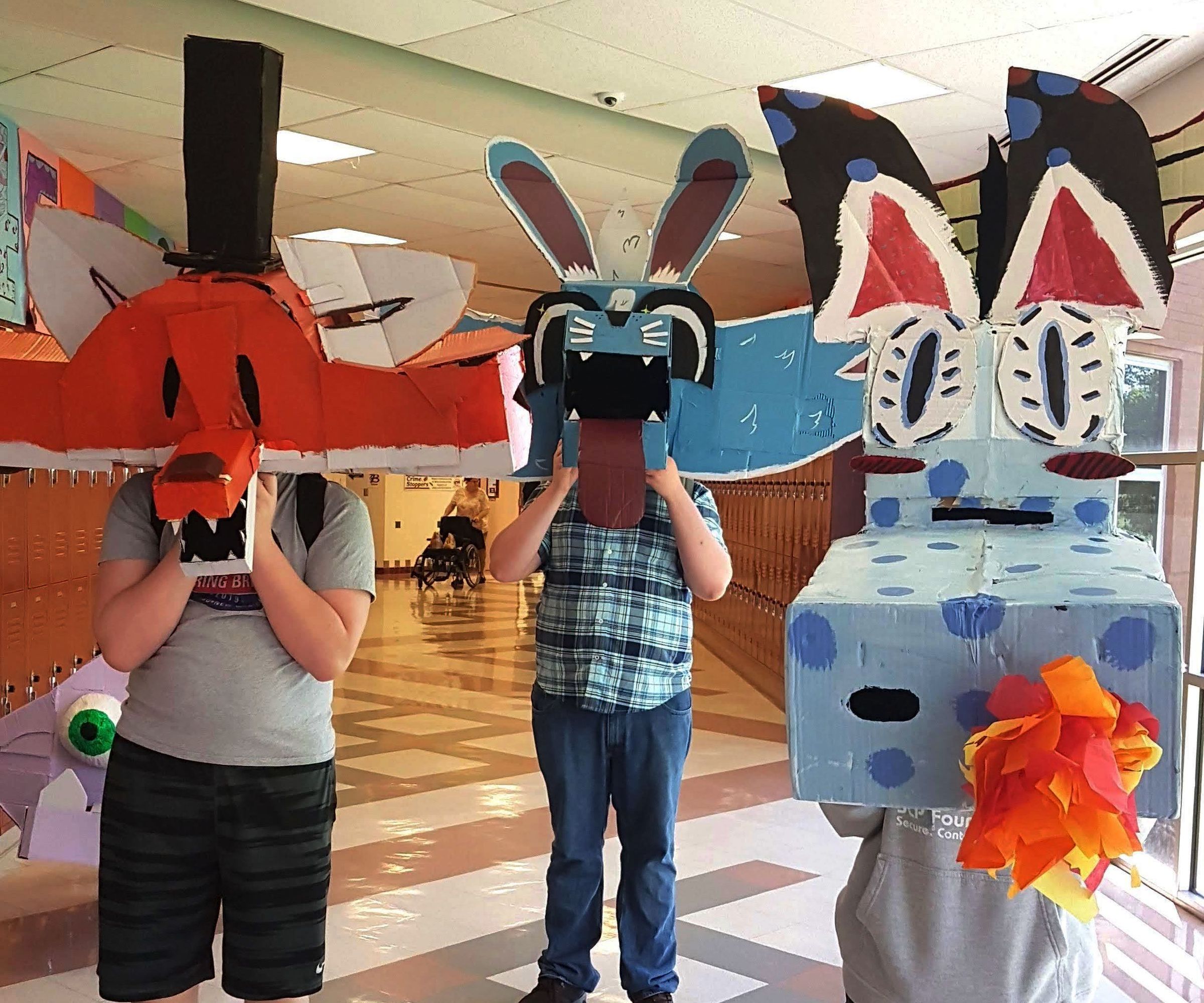 Wayne White Inspired Cardboard Masks