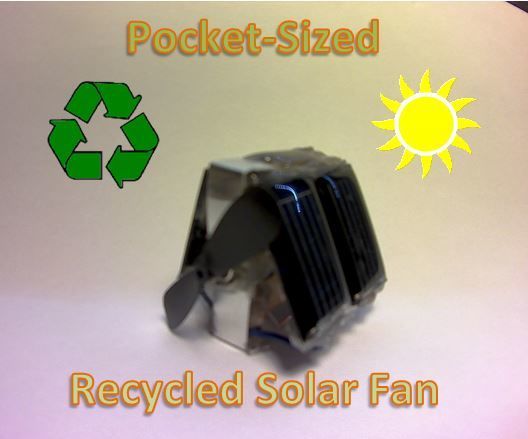 Pocket Sized Recycled Solar Fan