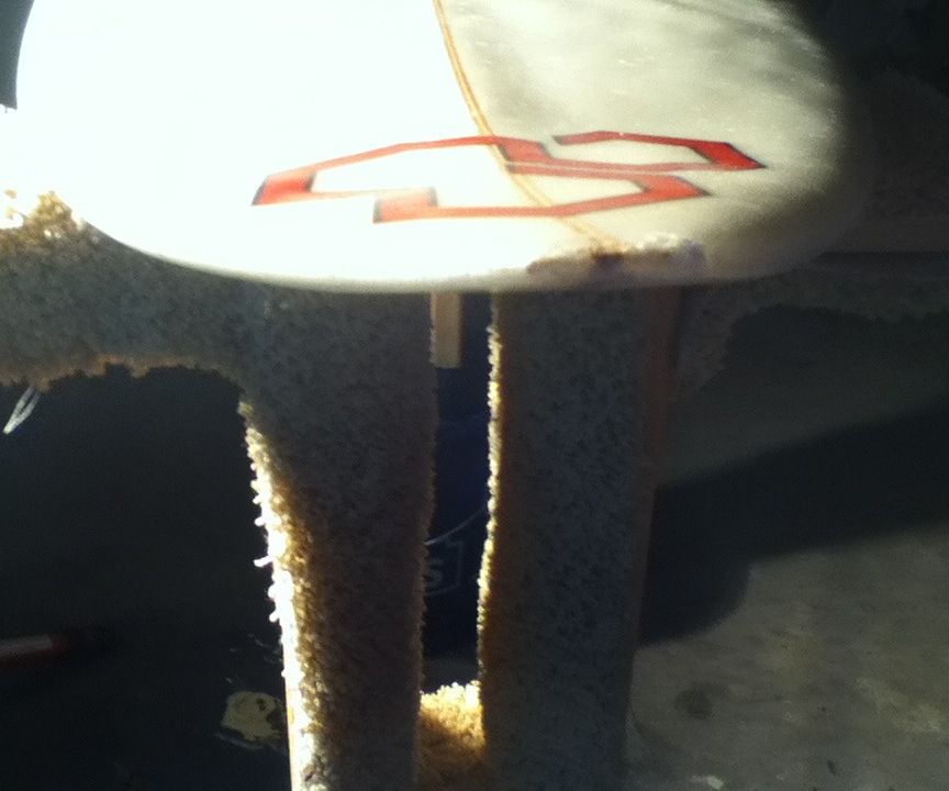 Temporary Surfboard Nose Repair