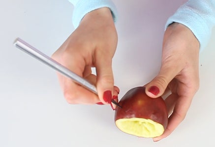 To Carve the McDonald's M, Use a Carving Knife to Carve an M Then Peel the Skin Off!!!