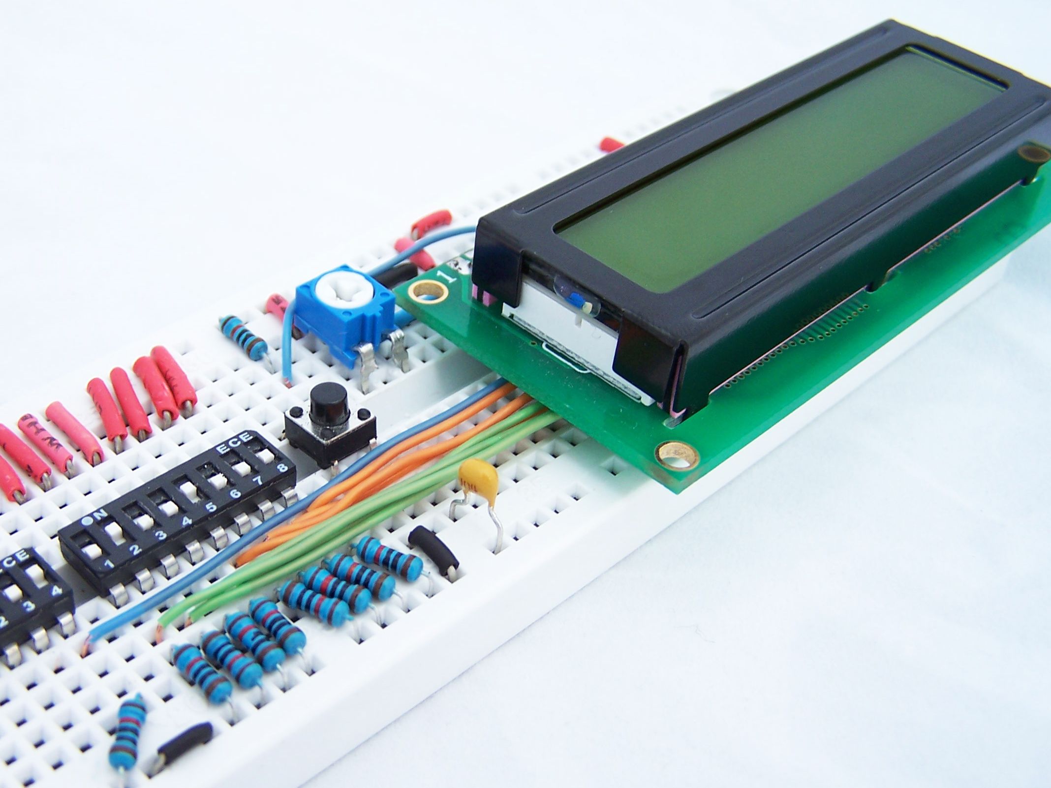 How to Drive a Character LCD Displays Using DIP Switches