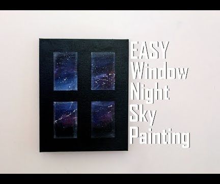 Easy Window Night Sky Painting
