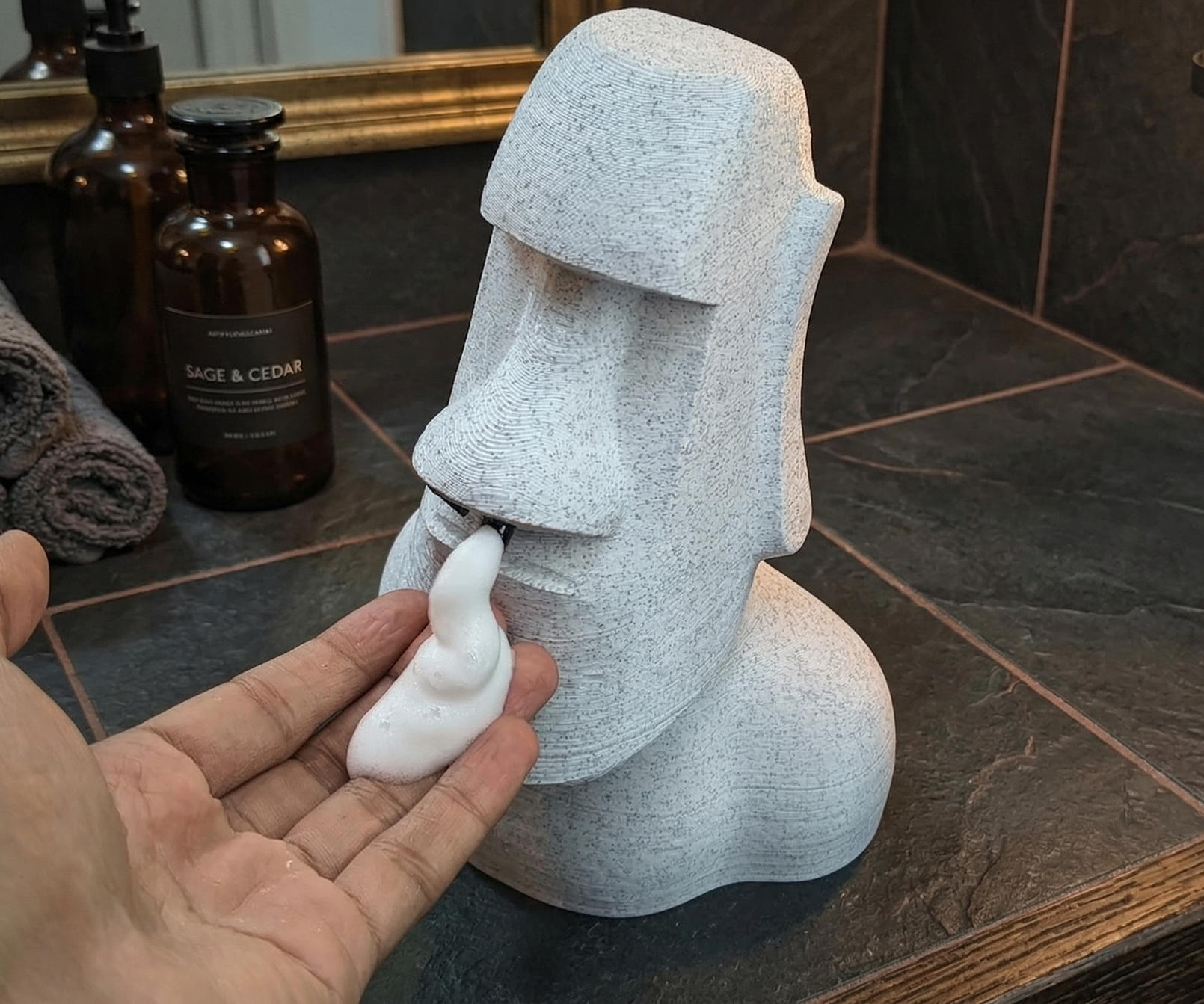 DIY Moai Soap Dispenser 🗿