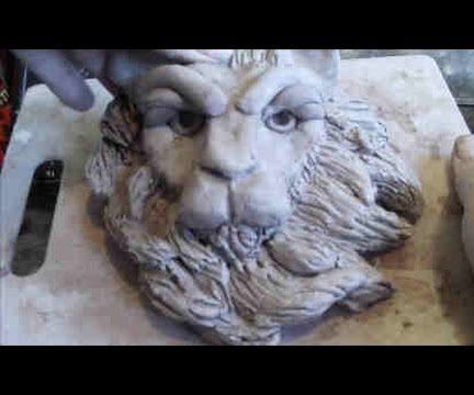 How to Sculpt a Lion's Head in Clay - Time Lapse 4X