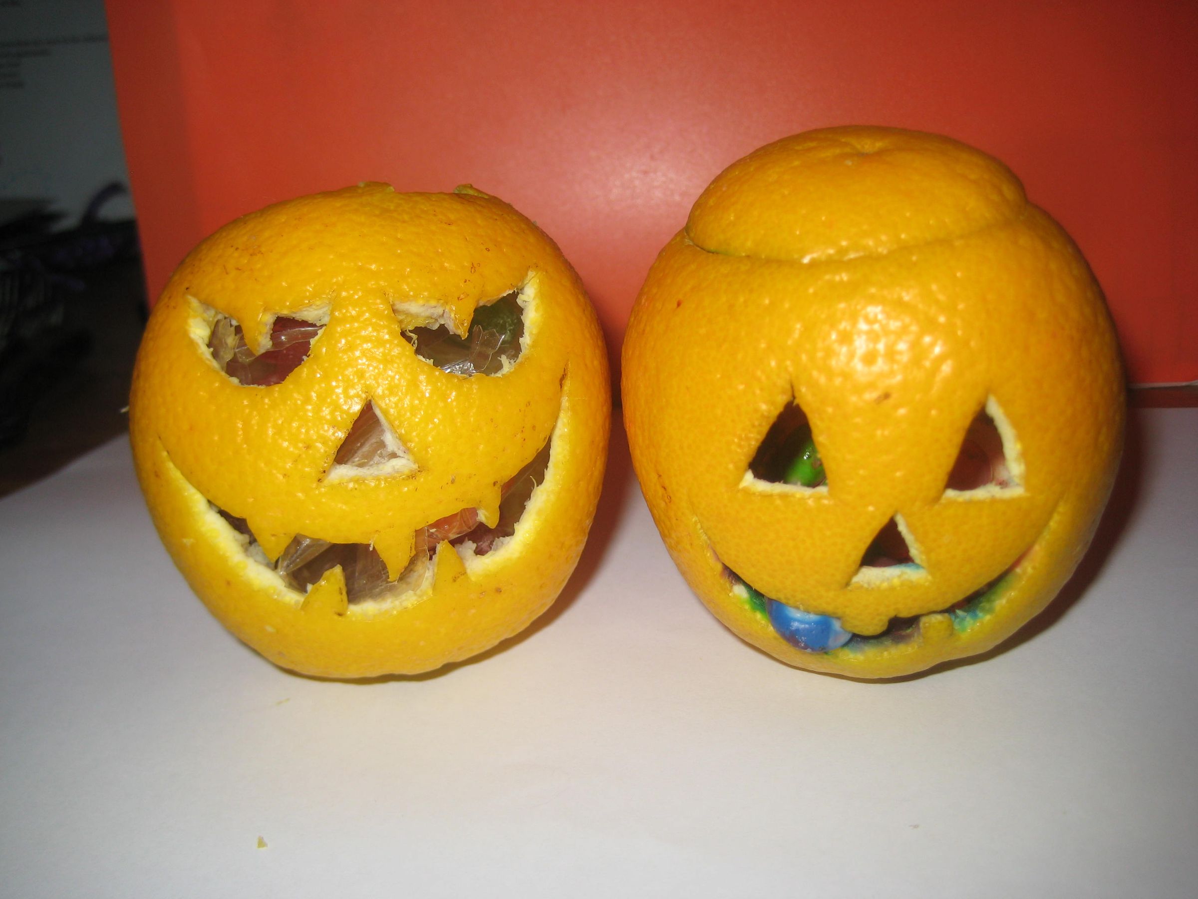 Mini Jack O Lanterns (from Oranges)