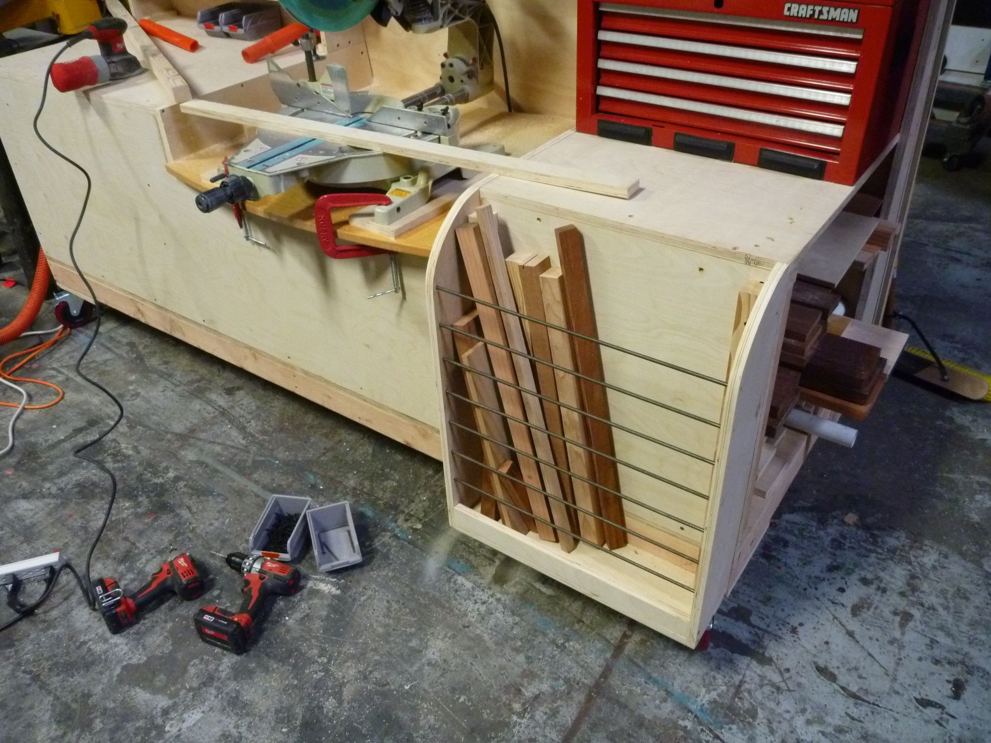 Combo Miter Saw Station Lumber Rack 13 Steps (with Pictures