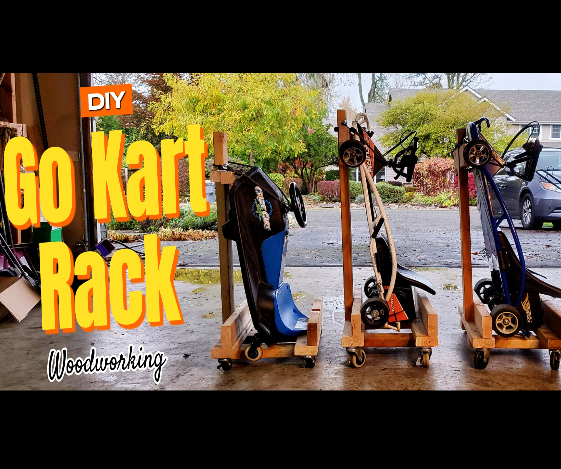 Simple DIY Go Kart Rack (2 Hour Build From 2X4 Lumber)