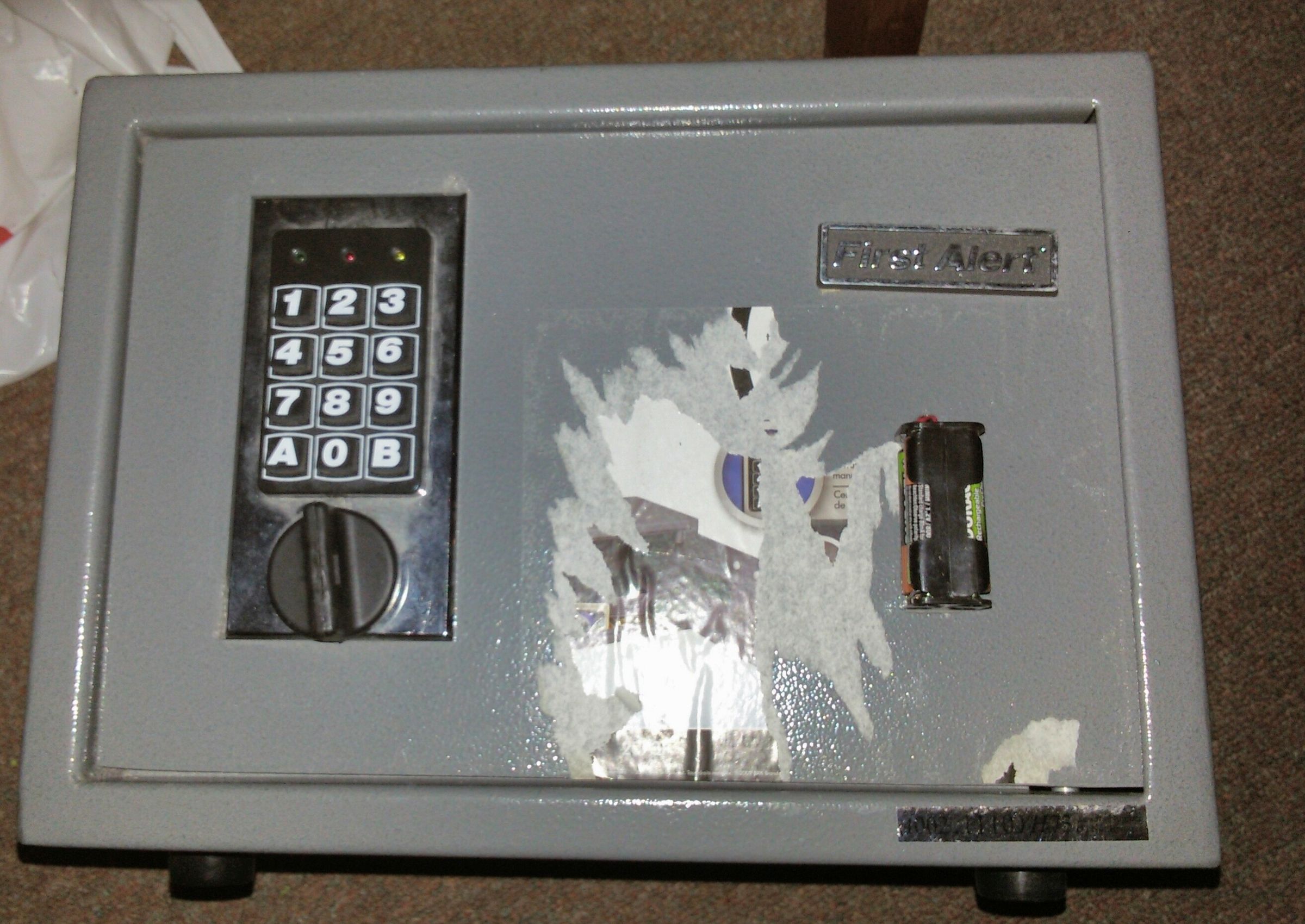 External Battery Pack for Electronic Safe. 