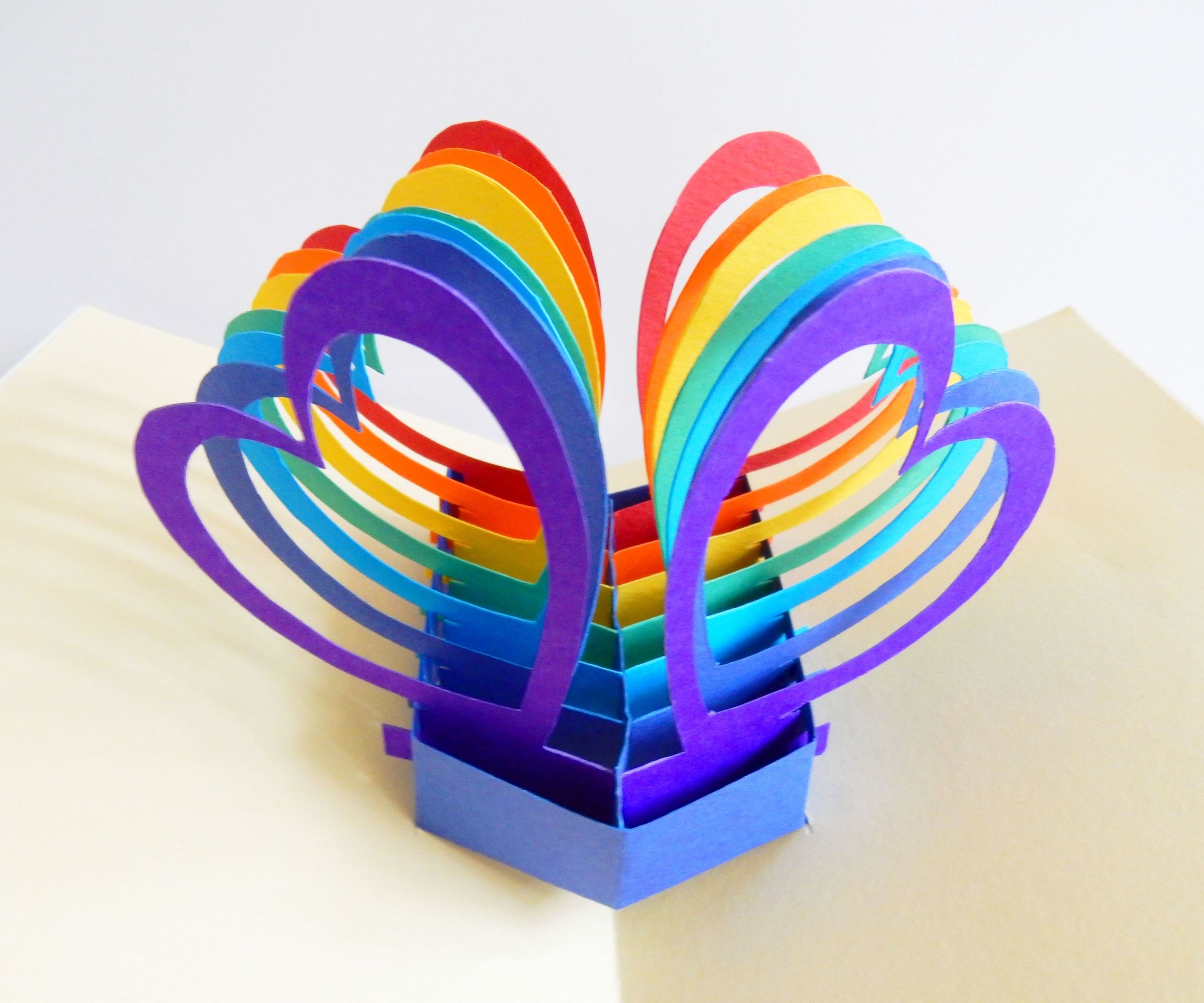 Pop Up Card (twin Hearts) 
