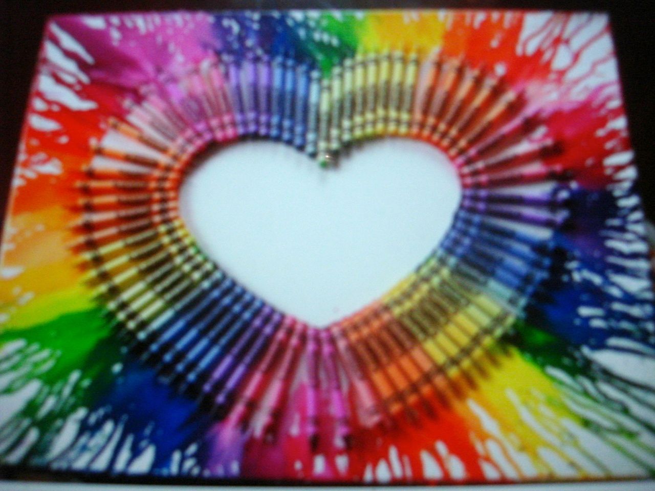 Melted Crayons on a Canvas