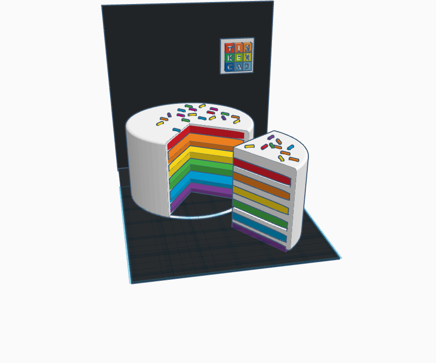 Kitchen Organizer ( Theme - Rainbow Cake) #Tinkercad