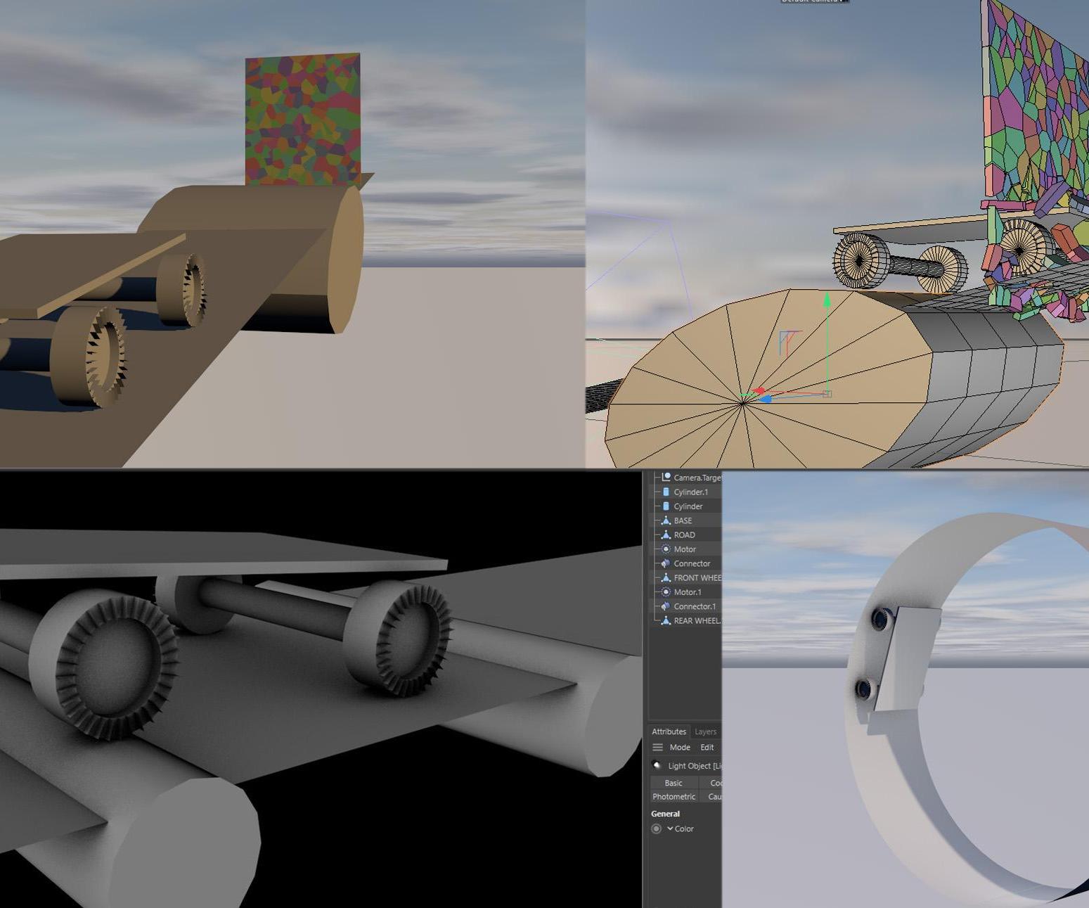 3D Animation Wheel Simulation Using Cinema 4D,