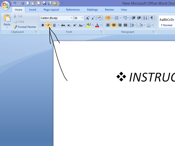 Microsoft Office Word " Home" Explanation