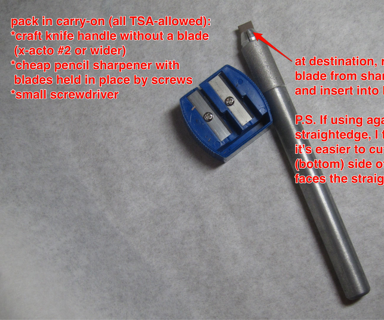 TSA-friendly craft knife