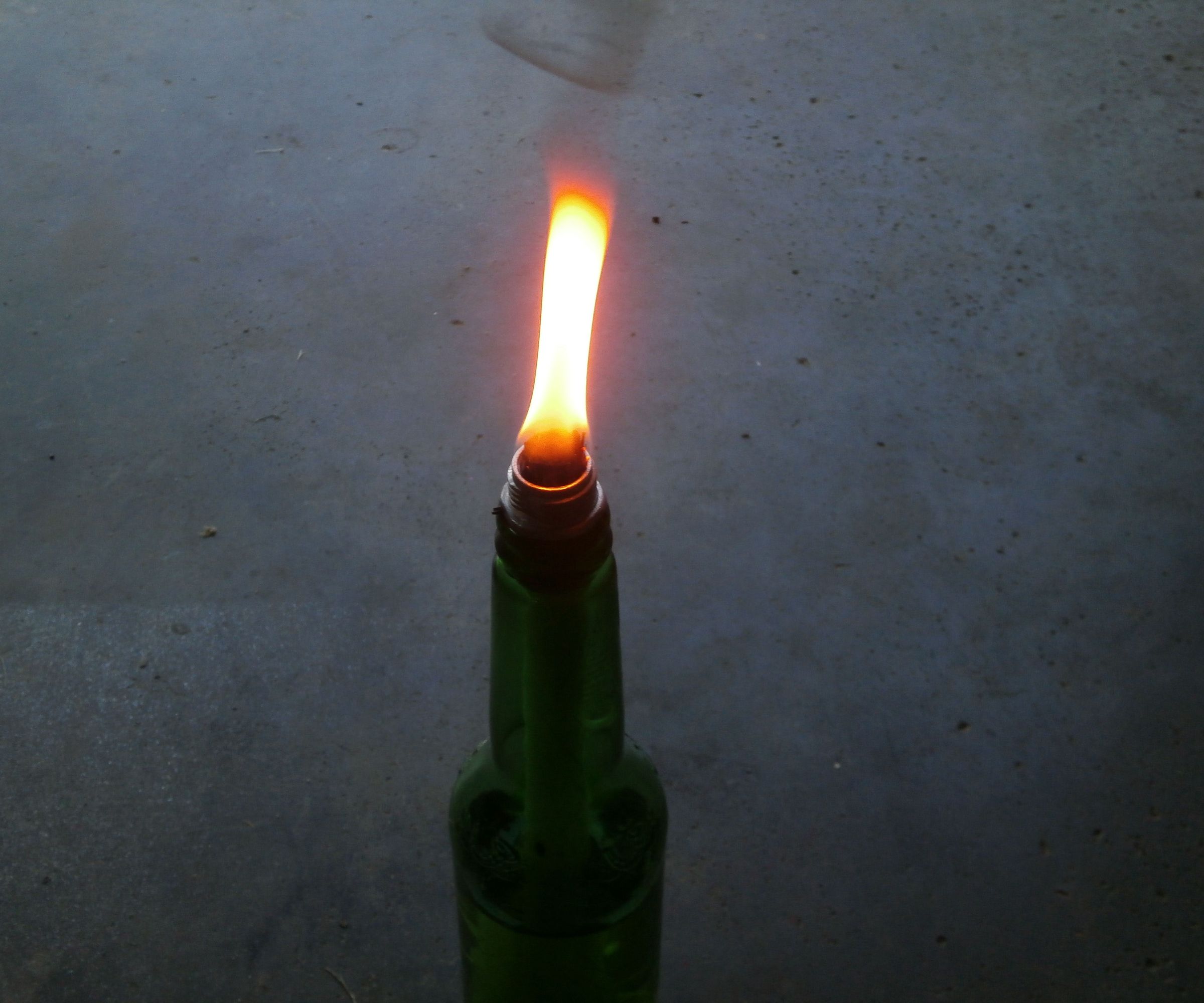 A Diy: Recycled Beer Bottle TIKI Torch