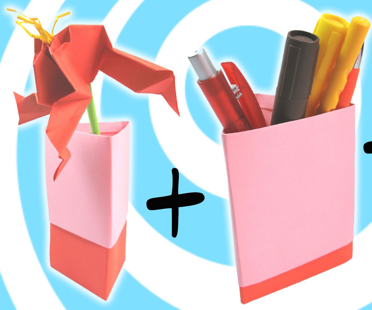 Origami Vase, Pen Holder and Gift Box (3 Models in 1 Tutorial) 