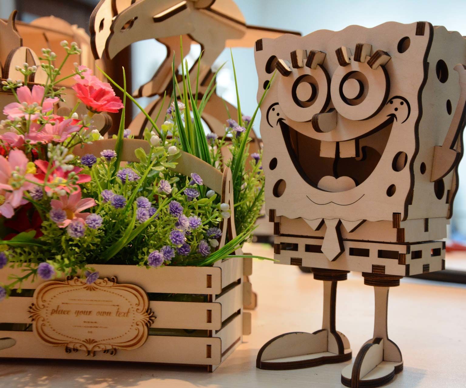 Laser Cut a Wooden Spongebob Model