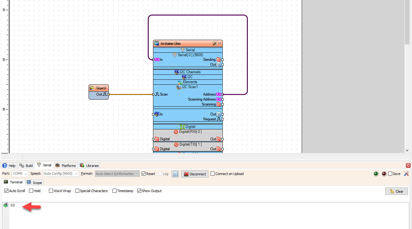 How to Find the I2C Address of the Module With Visuino photo 6