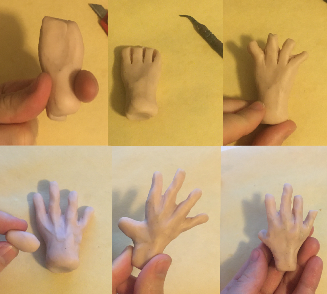 Sculpting hands polymer 2024 clay