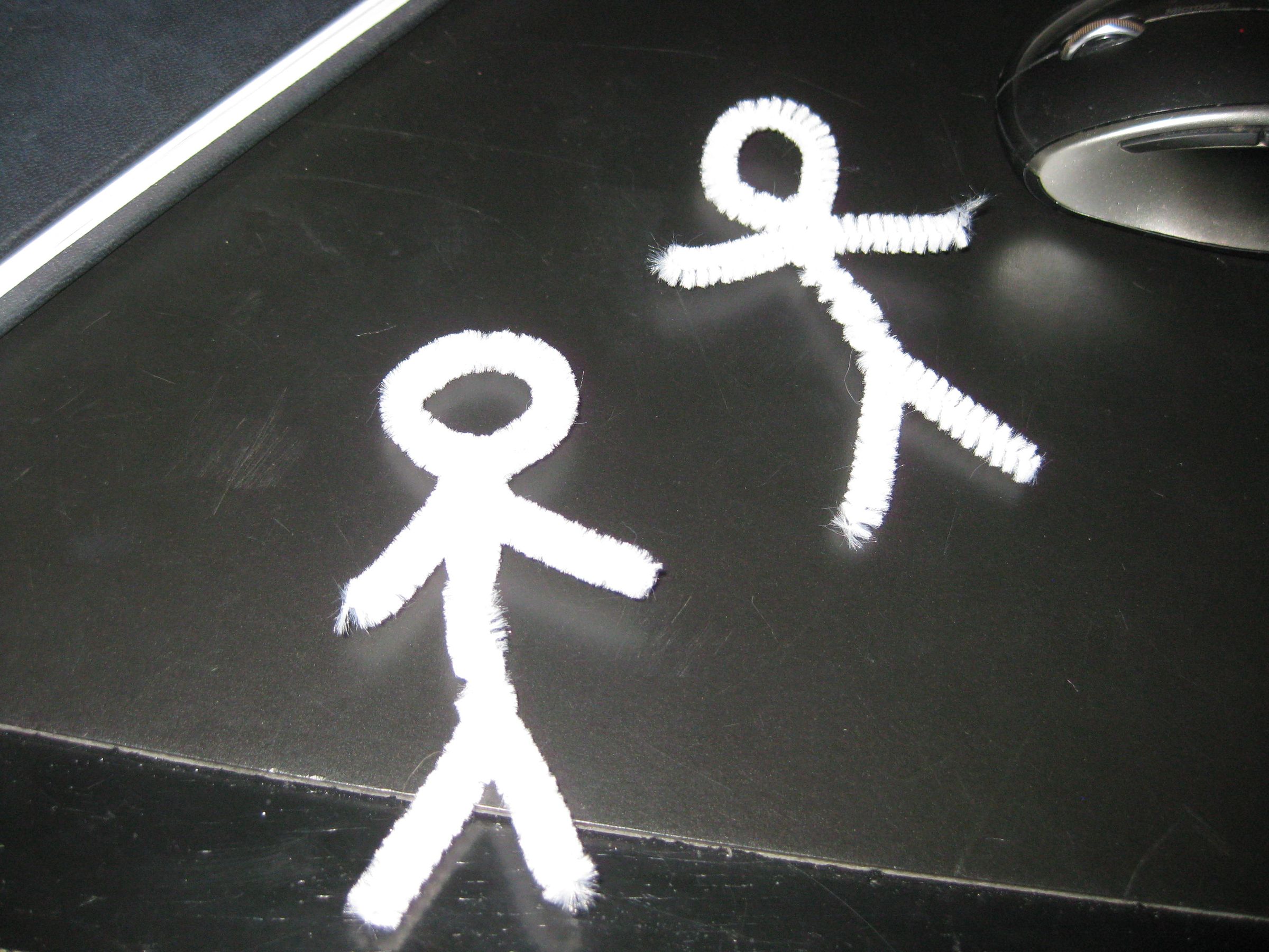 How to make a pipe cleaner stick figure