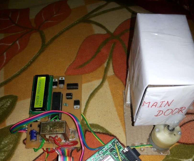 Keypad and SMS Based Dual Door Lock System